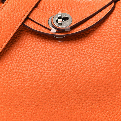 Hermes Taurillon Clemence Mini Lindy 20 Orange Minium 8 of 10