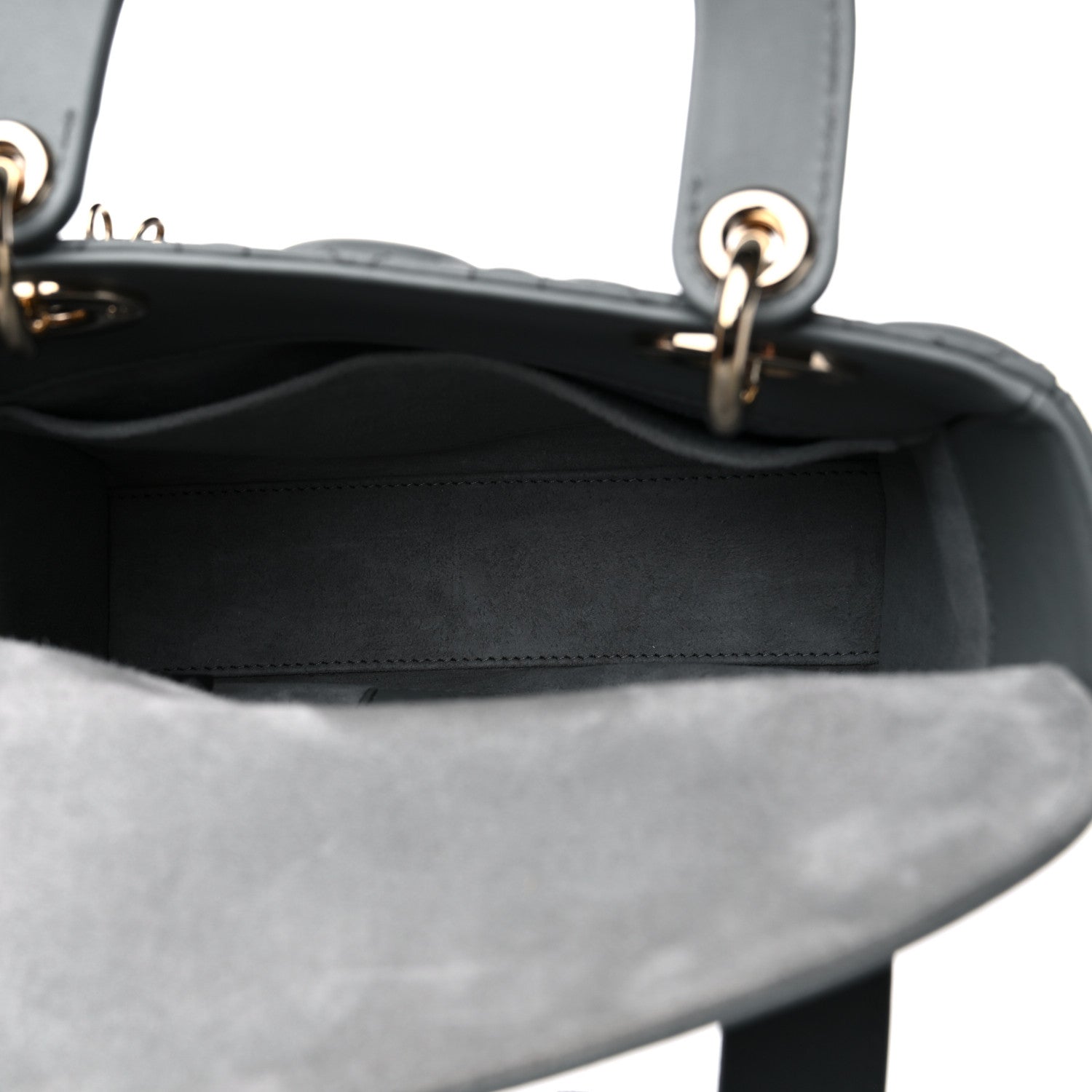 Christian Dior Lambskin Cannage Gradient Small My ABCDior Lady Dior Grey 5 of 11