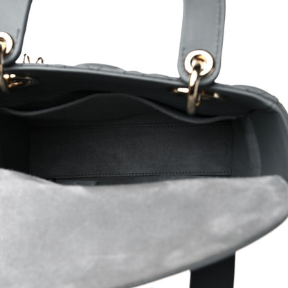 Christian Dior Lambskin Cannage Gradient Small My ABCDior Lady Dior Grey 5 of 11