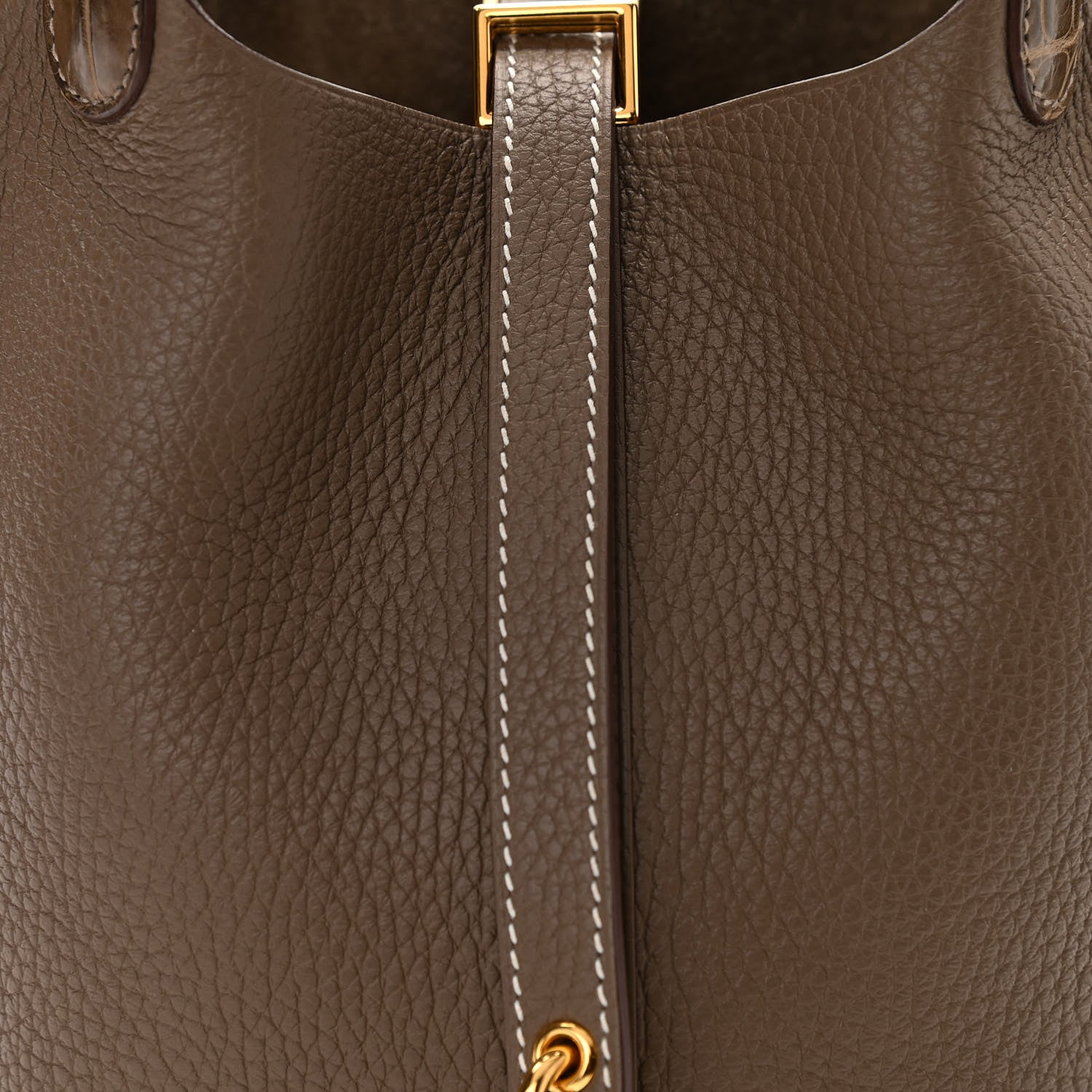 Hermes Taurillon Clemence Matte Alligator Picotin Lock Touch 18 PM Etoupe 8 of 13
