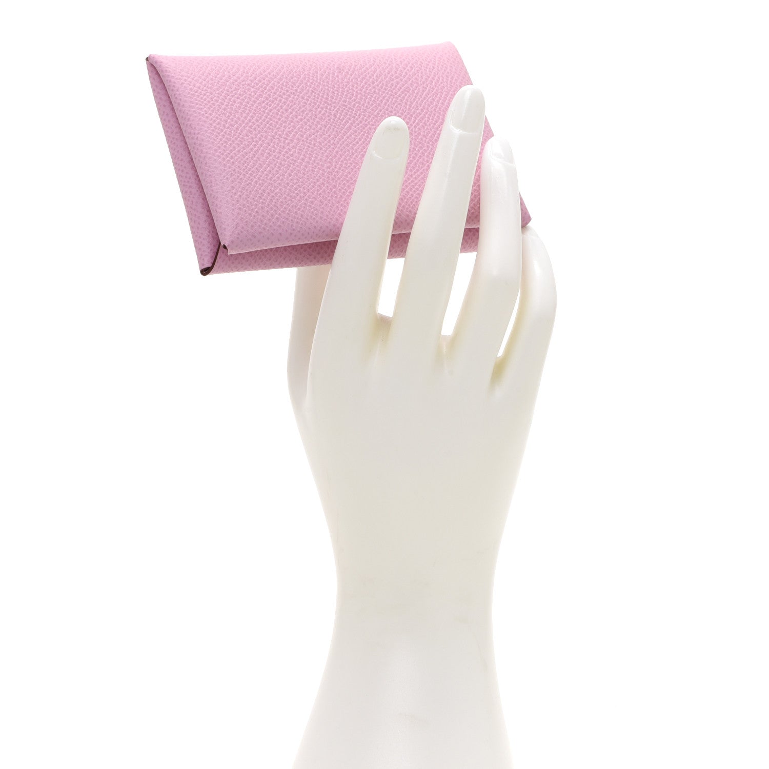 Hermes Epsom Calvi Card Case Mauve Sylvestre 2 of 8