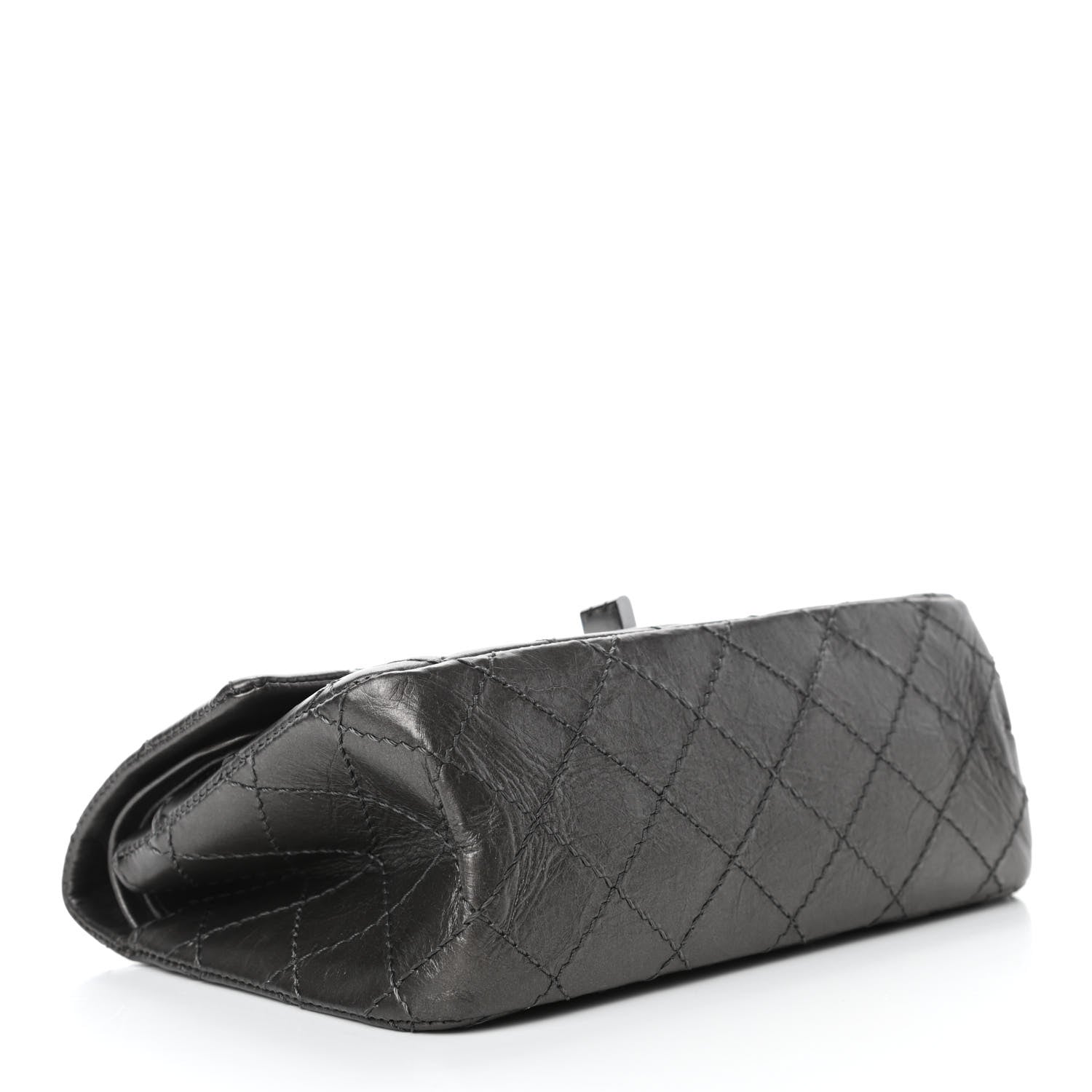 Chanel Aged Calfskin Quilted 2.55 Reissue Mini Flap Dark Silver 3 of 4