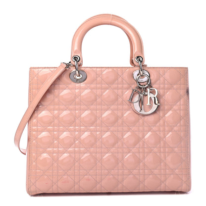 Christian Dior Patent Cannage Large Lady Dior Light Pink 1 of 5