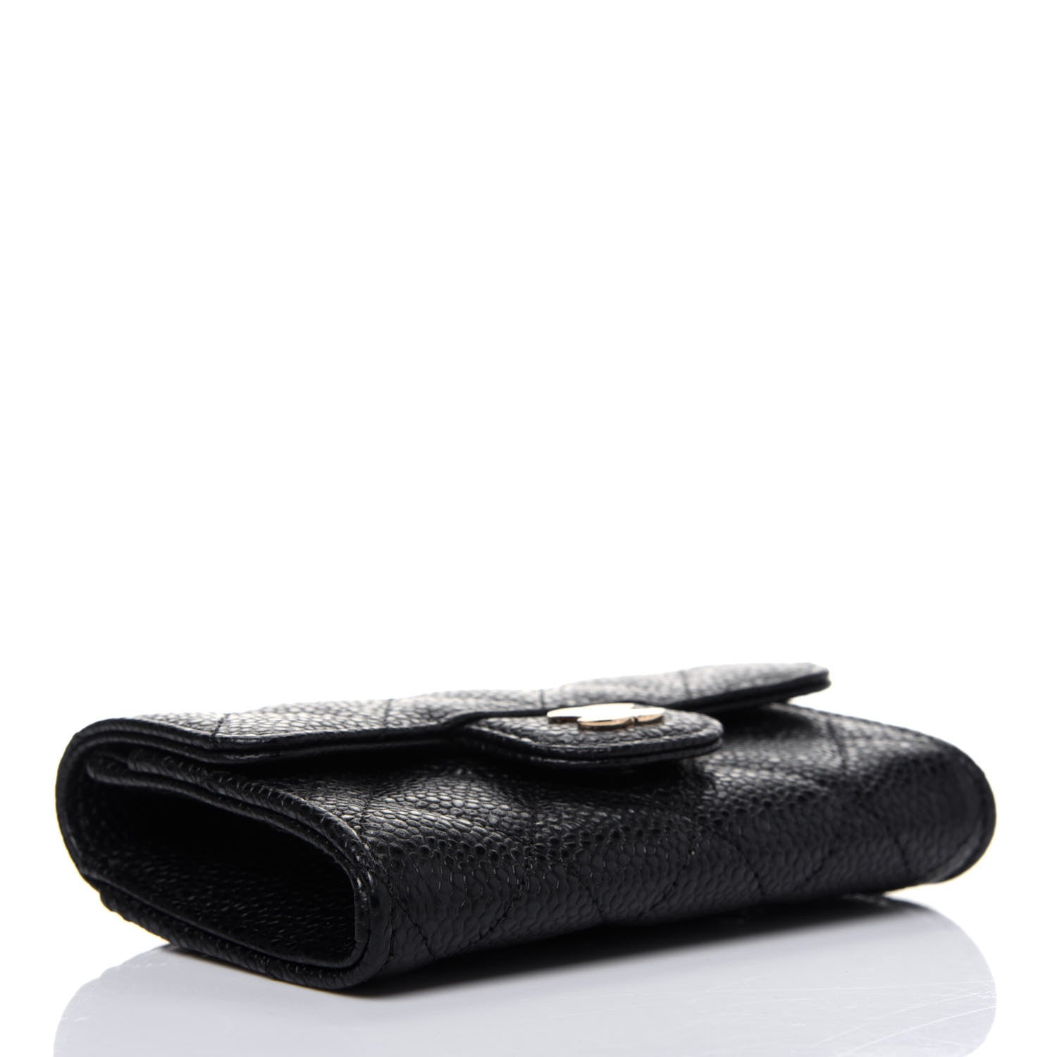 Chanel Caviar Quilted Flap Card Holder Wallet Black 4 of 13