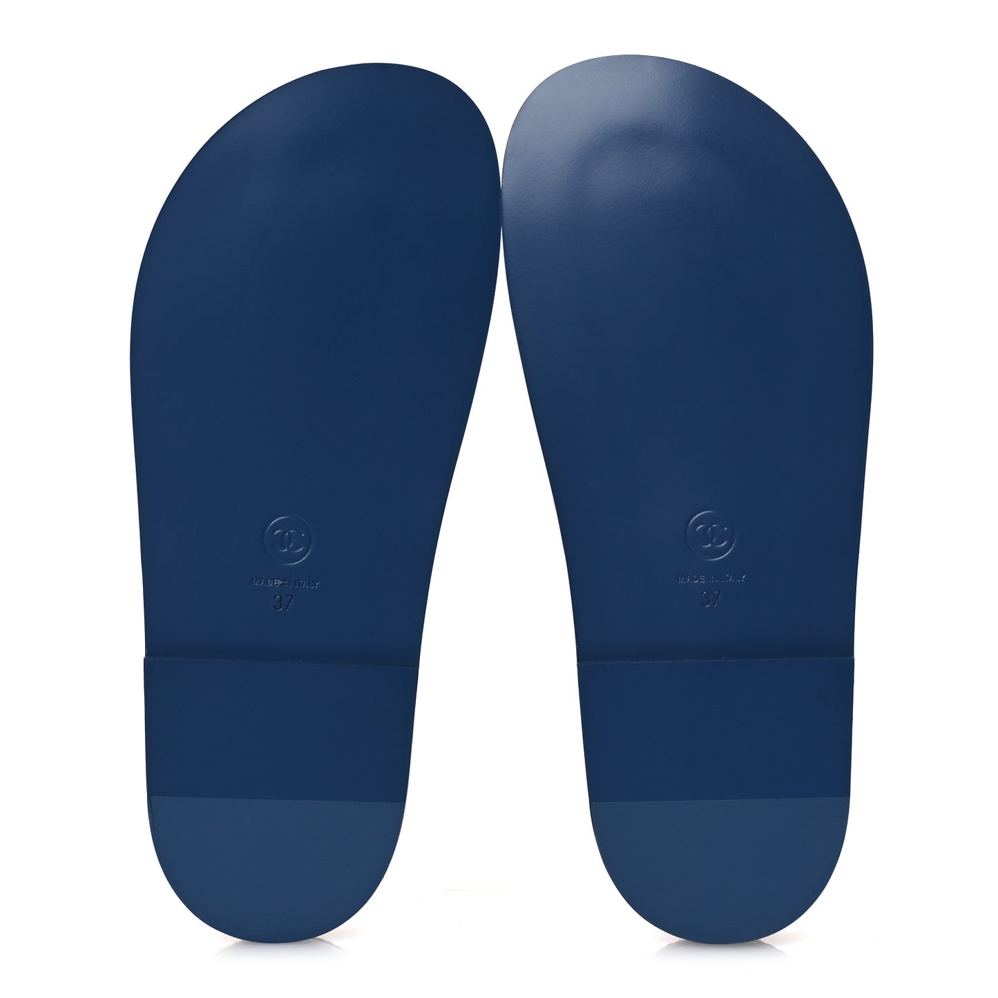 Denim CC Velcro Dad Chain CC Slide Sandals 37 Blue