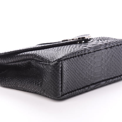 Saint Laurent Snake Calfskin Embossed Monogram Large College Satchel Black 7 of 8