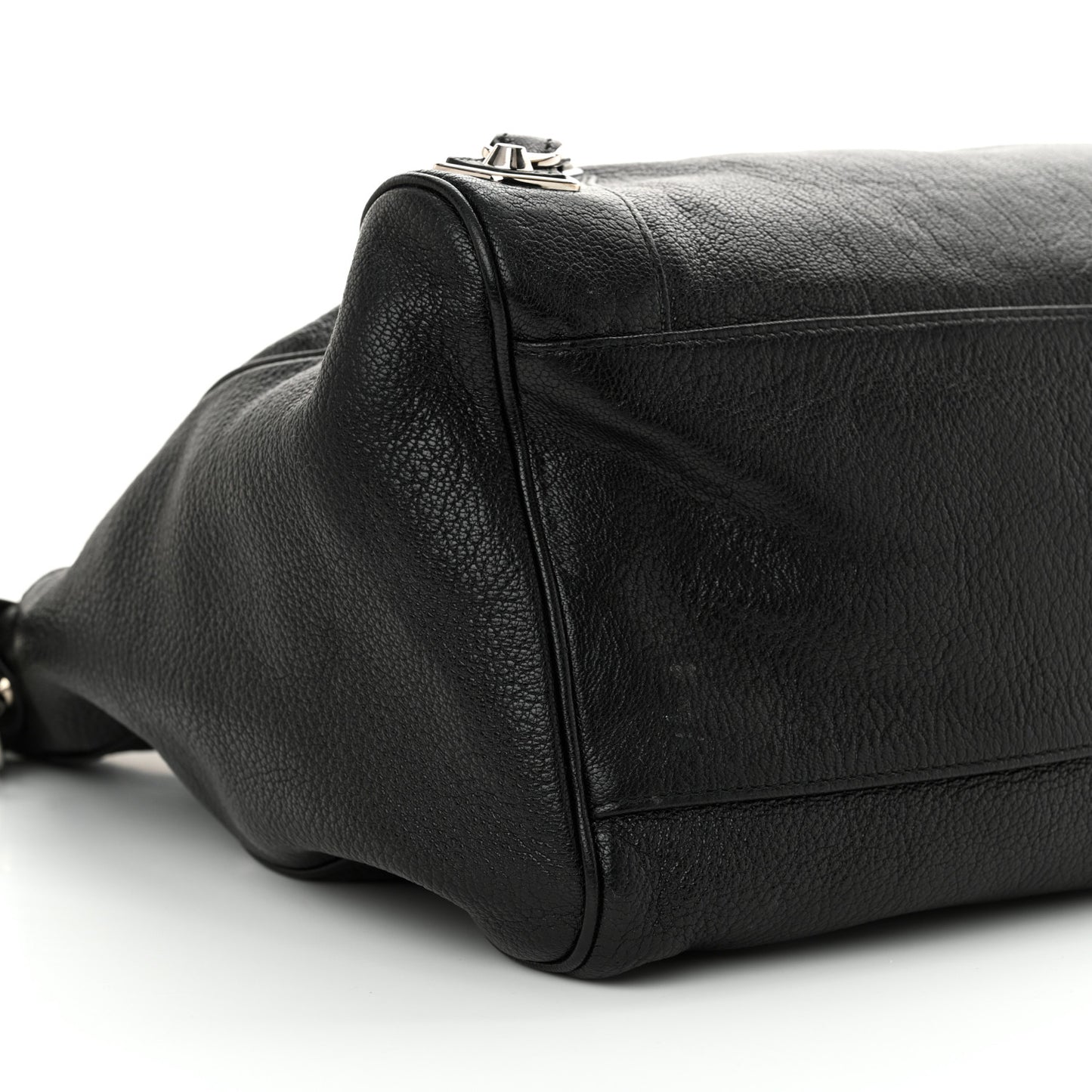 Chevre Silver Metallic Edge Hardware Velo Black