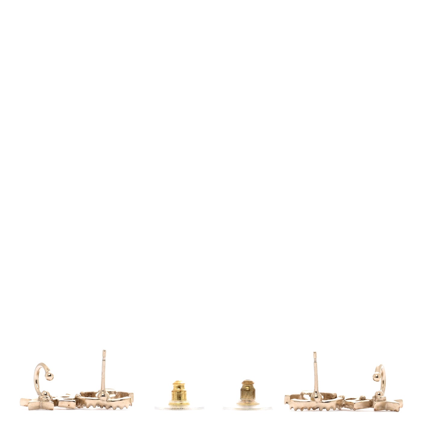 Crystal Star 5 CC Earrings Gold