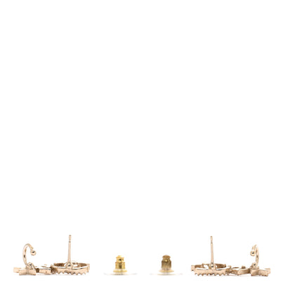 Chanel Crystal Star 5 CC Earrings Gold 3 of 5
