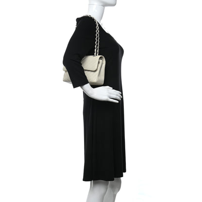 Chanel Lambskin Chevron Quilted Small Double Flap White 2 of 12