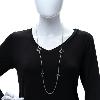 David Yurman Sterling Silver 25mm Quatrefoil Chain Necklace 3 of 4