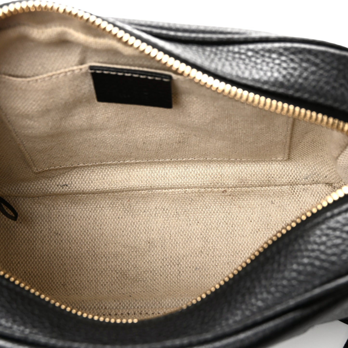 Pebbled Calfskin Small Soho Disco Bag Black