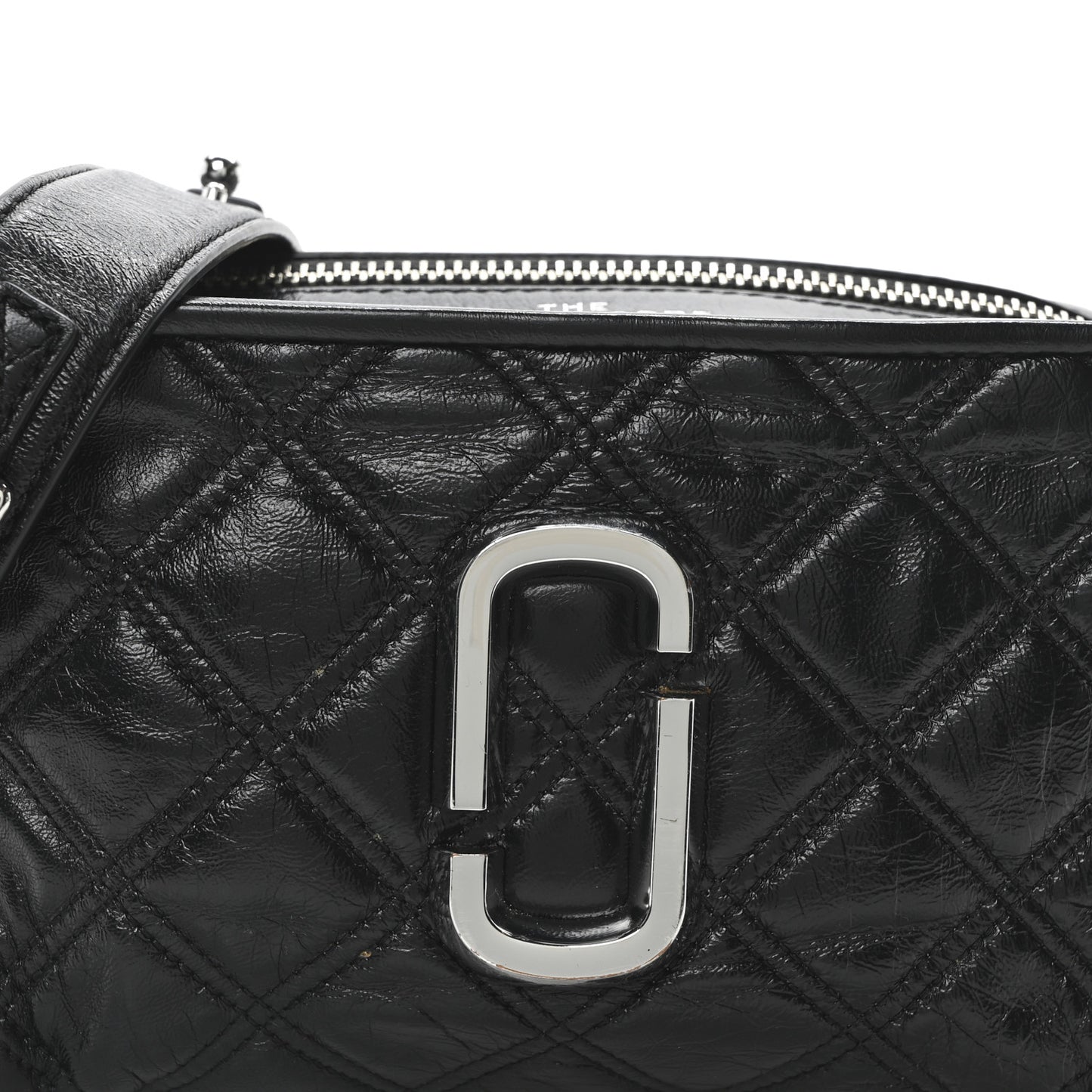 Natural Grain Calfskin Quilted The Softshot 21 Bag Black