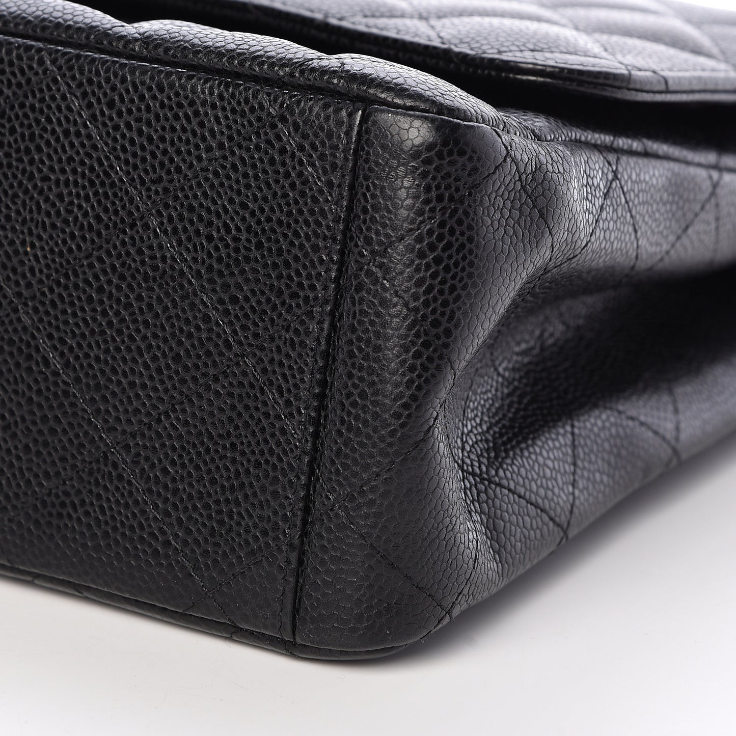 Caviar Quilted Maxi Double Flap Black