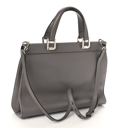 Gucci Grainy Calfskin Medium Zumi Top Handle Bag Dusty Grey 3 of 8