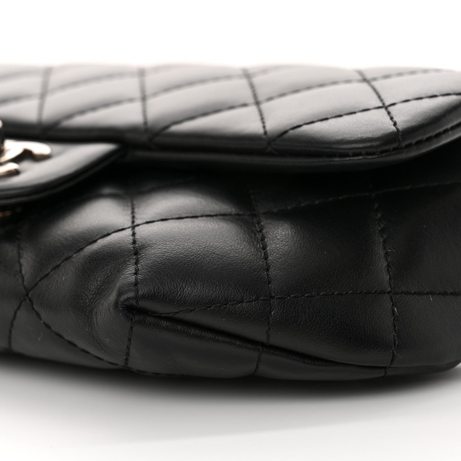 Chanel Calfskin Quilted CC Uniform Flap Belt Bag Black 11 of 14