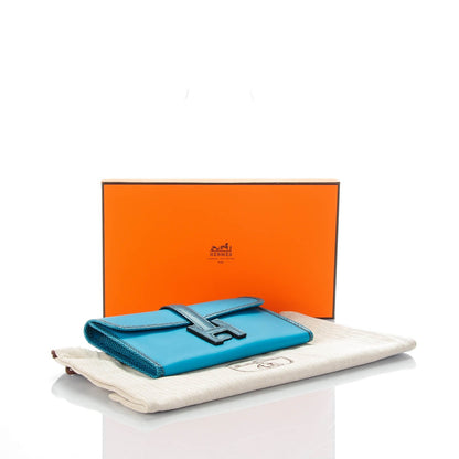Hermes Swift Lizard Niloticus Jige Duo Turquoise Bleu Petrol 4 of 9