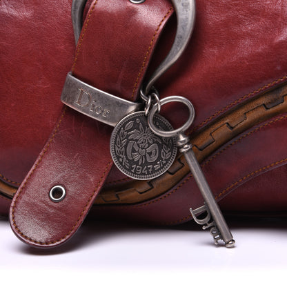Christian Dior Calfskin Medium Gaucho Double Saddle Red 12 of 16