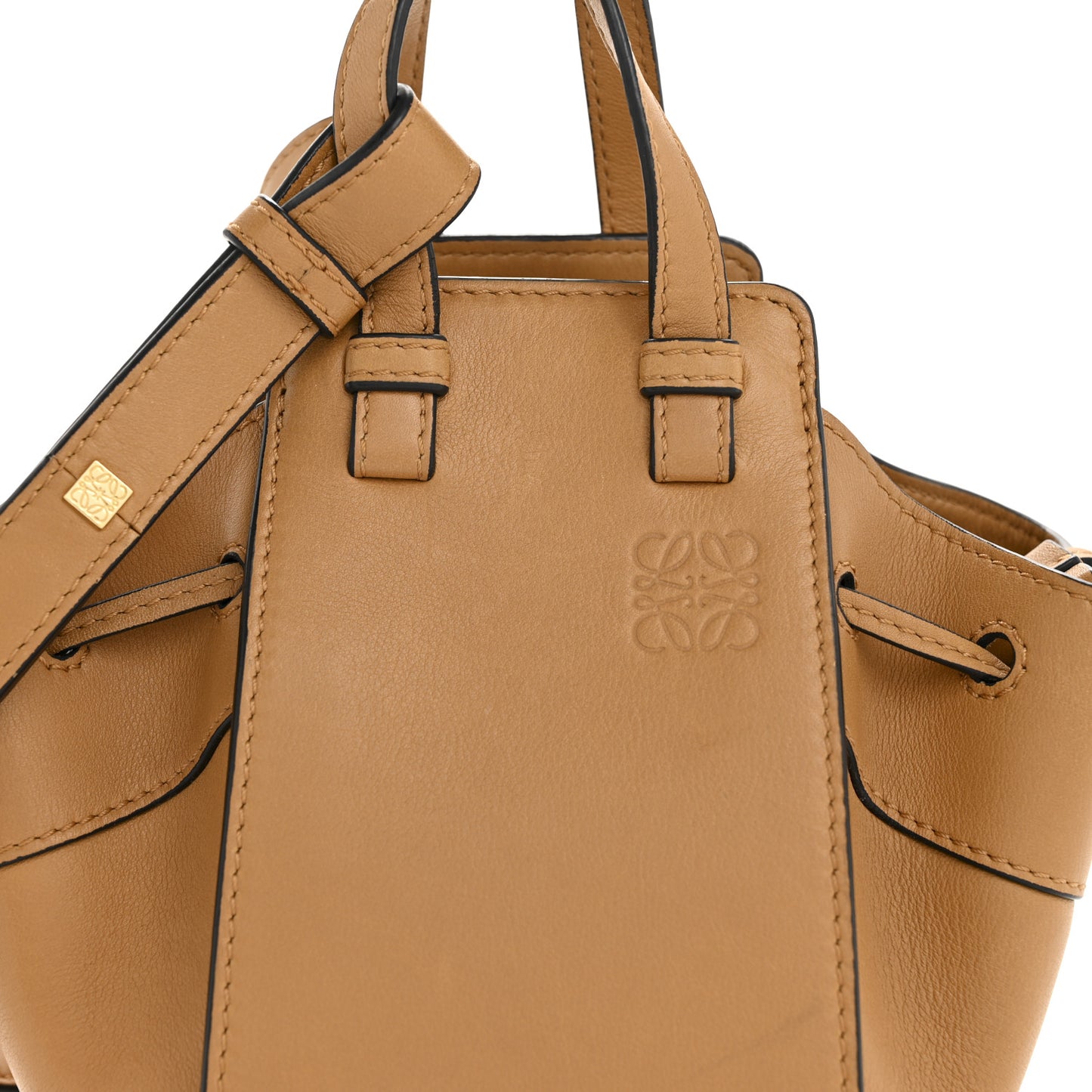 Calfskin Mini Hammock Shoulder Bag Gold