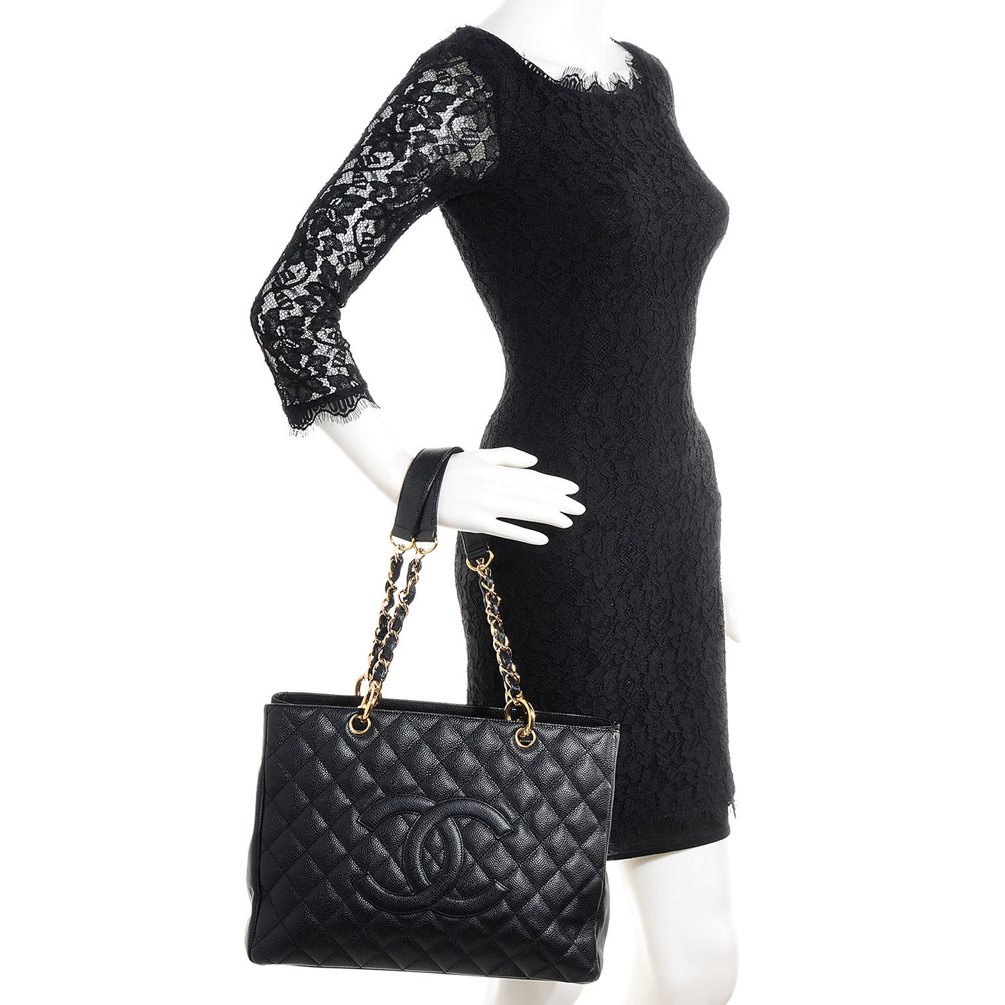 Caviar Grand Shopping Tote GST Black