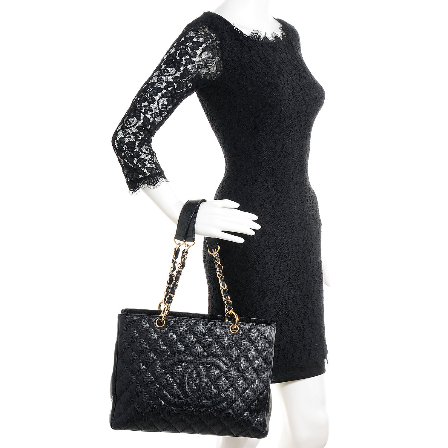 Chanel Caviar Grand Shopping Tote GST Black 2 of 6