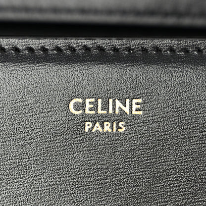 Celine Shiny Calfskin Triomphe Margo Wallet on Chain Black 5 of 10