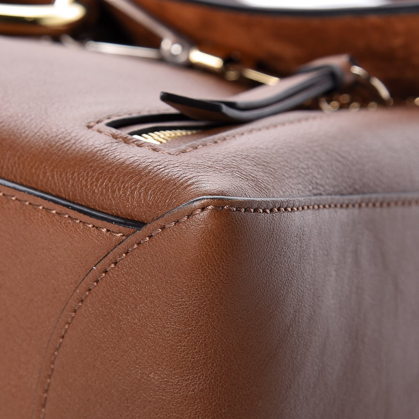 Calfskin Medium Faye Day Shoulder Bag Tan