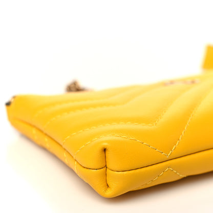 Gucci Calfskin Matelasse Mini GG Marmont Chain Bag Stone Topaz 8 of 11