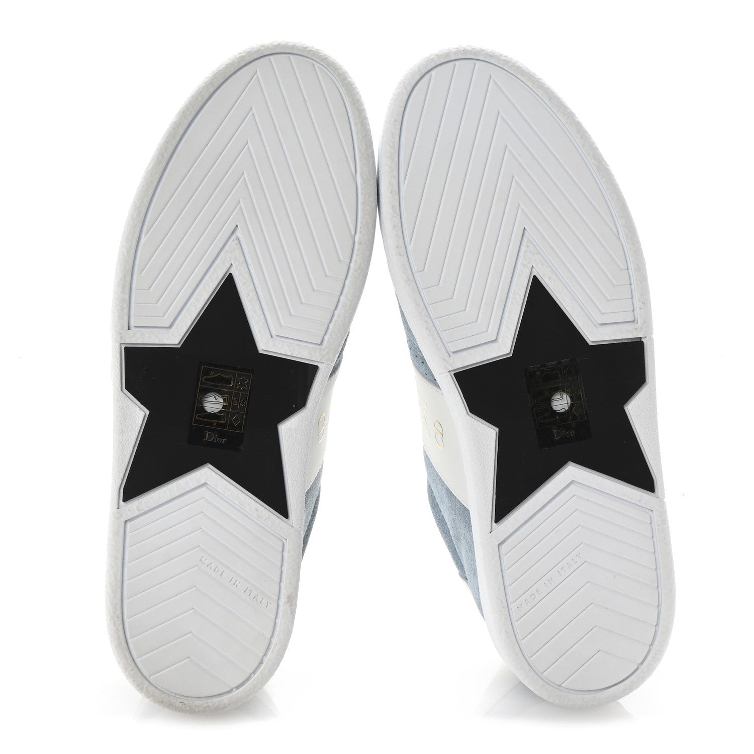 Christian Dior Calfskin Suede Dior Star Low Top Sneakers 35 White Blue 7 of 11
