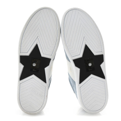 Christian Dior Calfskin Suede Dior Star Low Top Sneakers 35 White Blue 7 of 11
