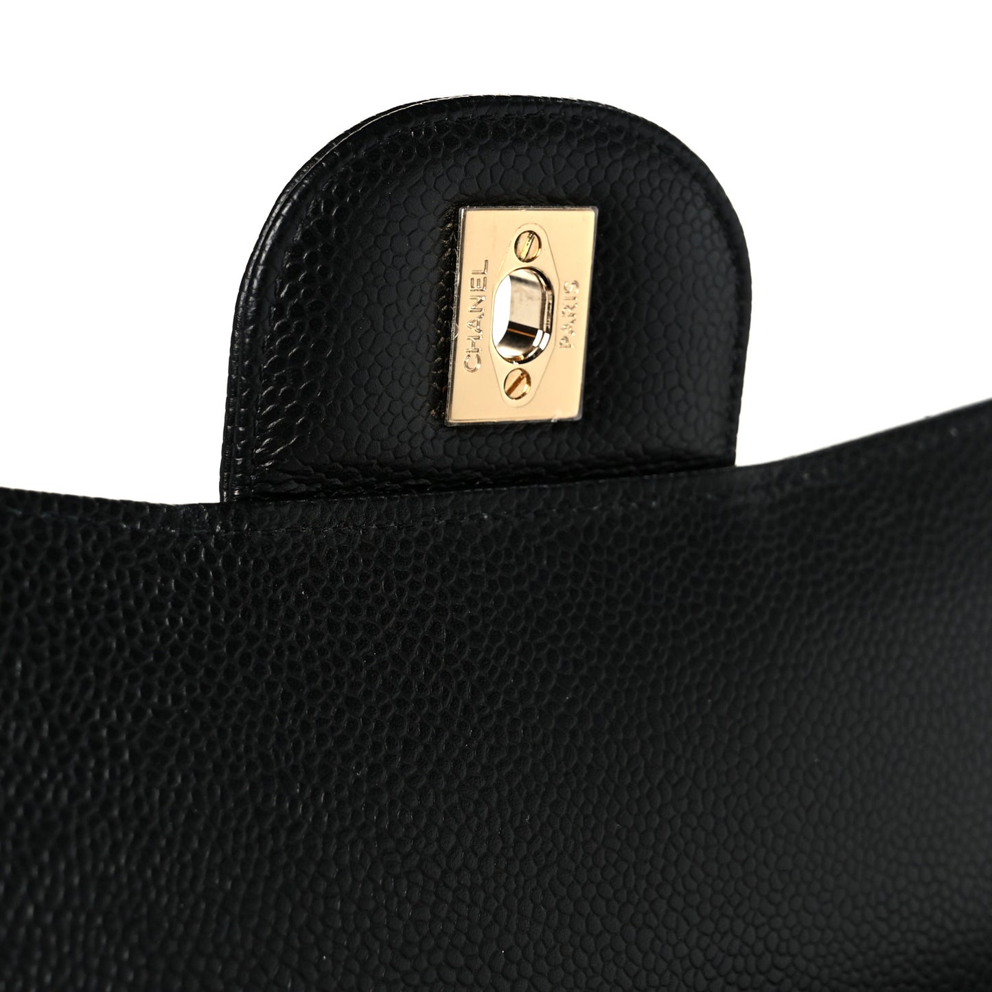 Caviar Quilted Maxi Double Flap Black