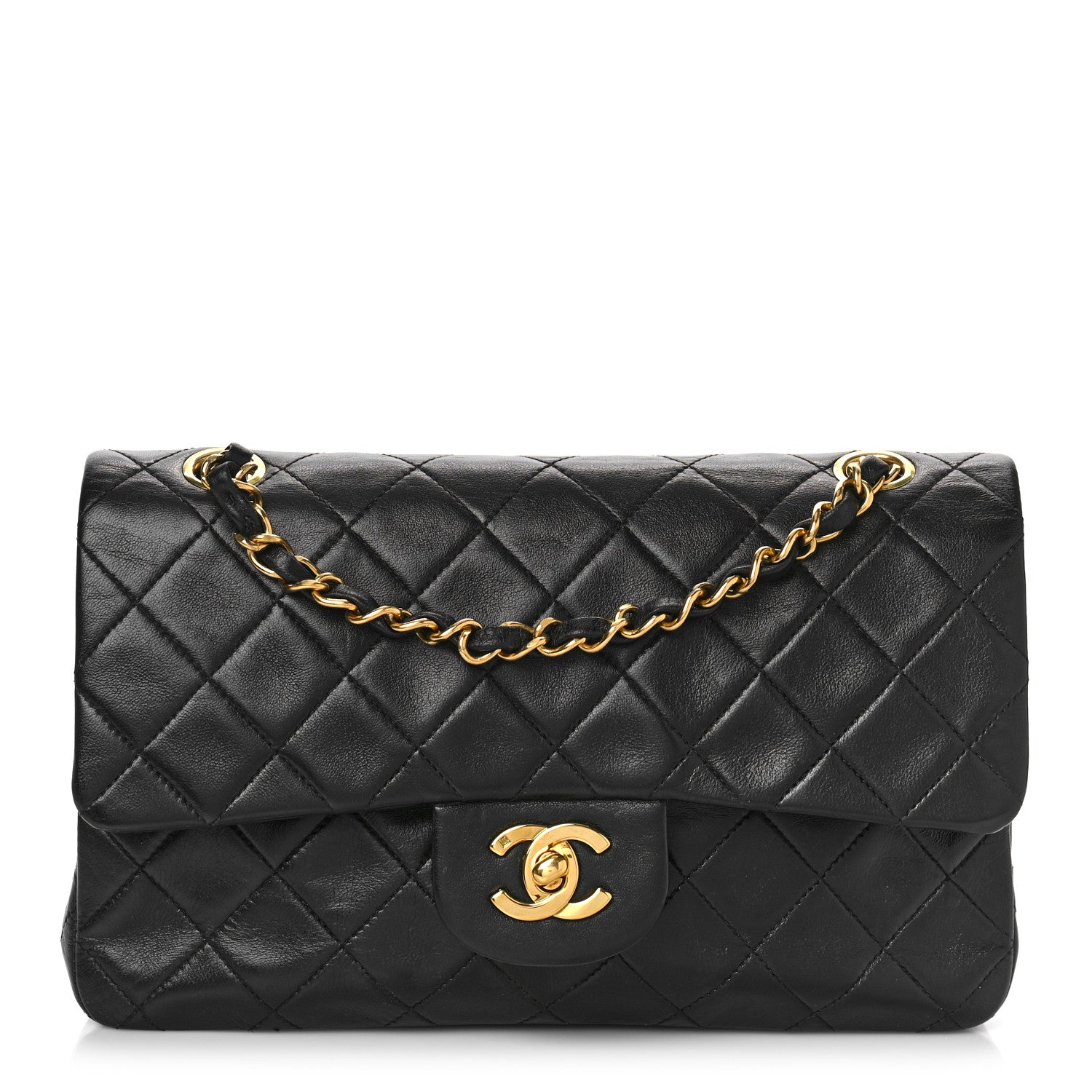 Chanel Lambskin Quilted Small Double Flap Black 1 of 9