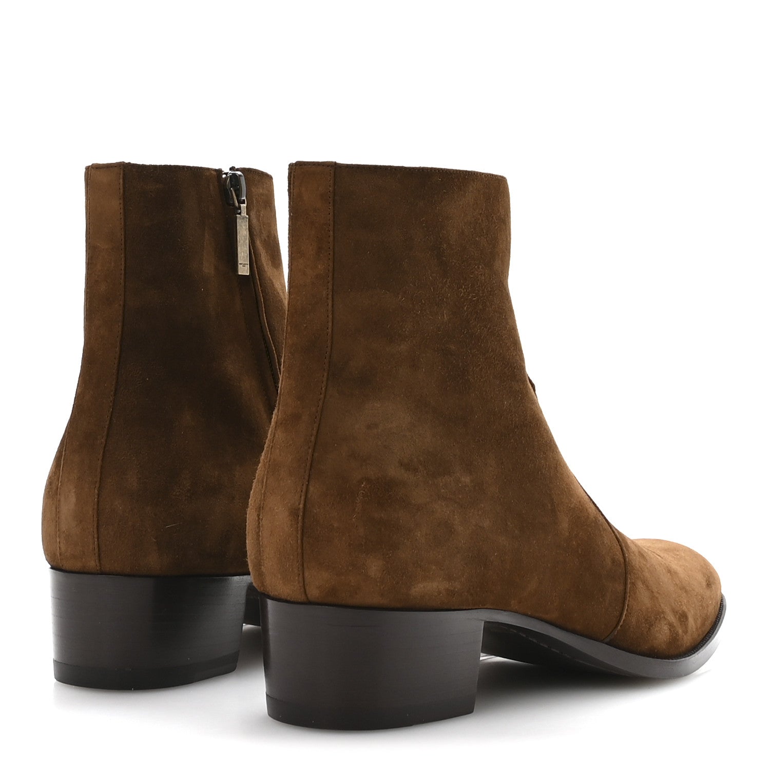 Saint Laurent Suede Calfskin Mens Wyatt 40 Zip Boots 45 Land 5 of 8