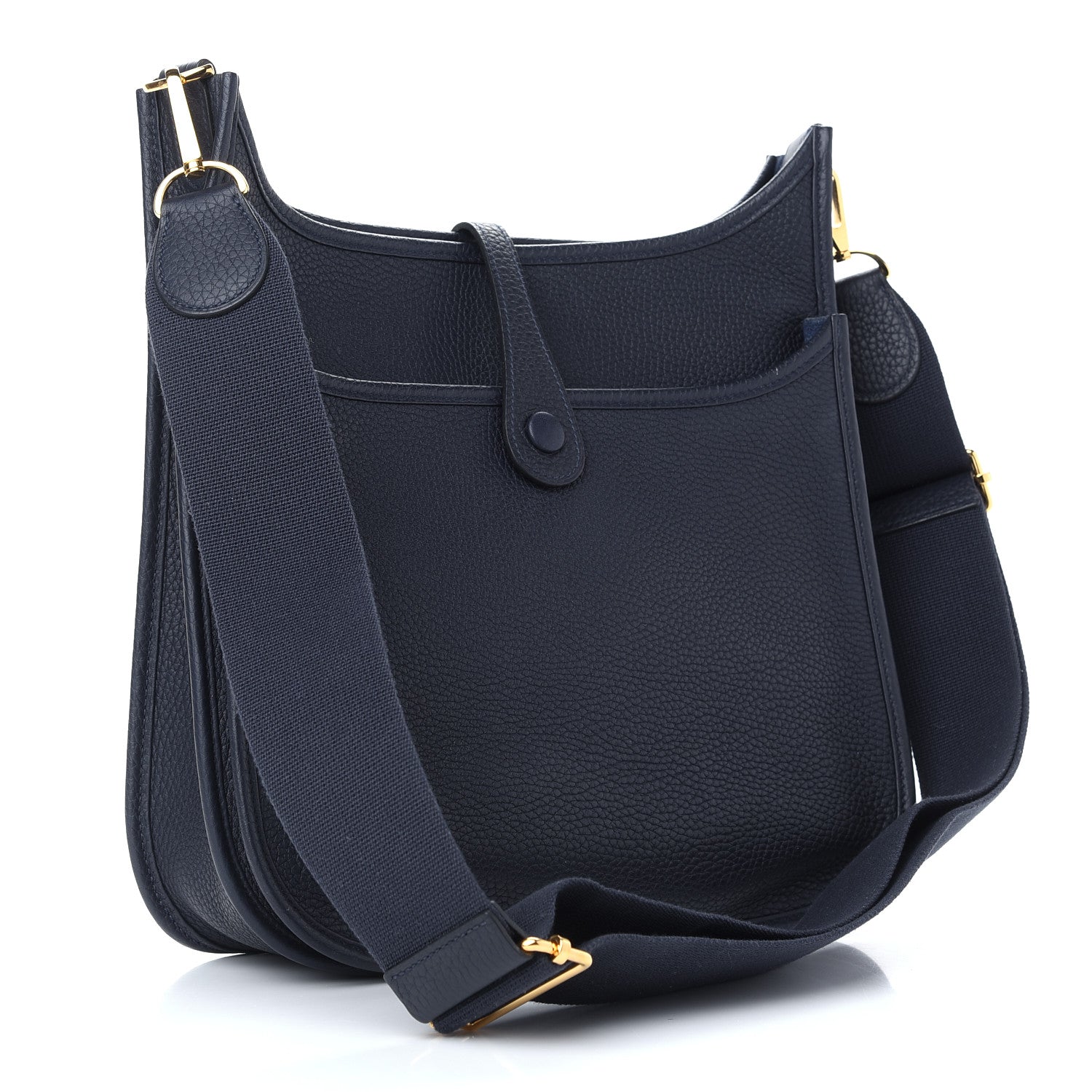 Hermes Taurillon Clemence Evelyne III PM Bleu Nuit 3 of 9