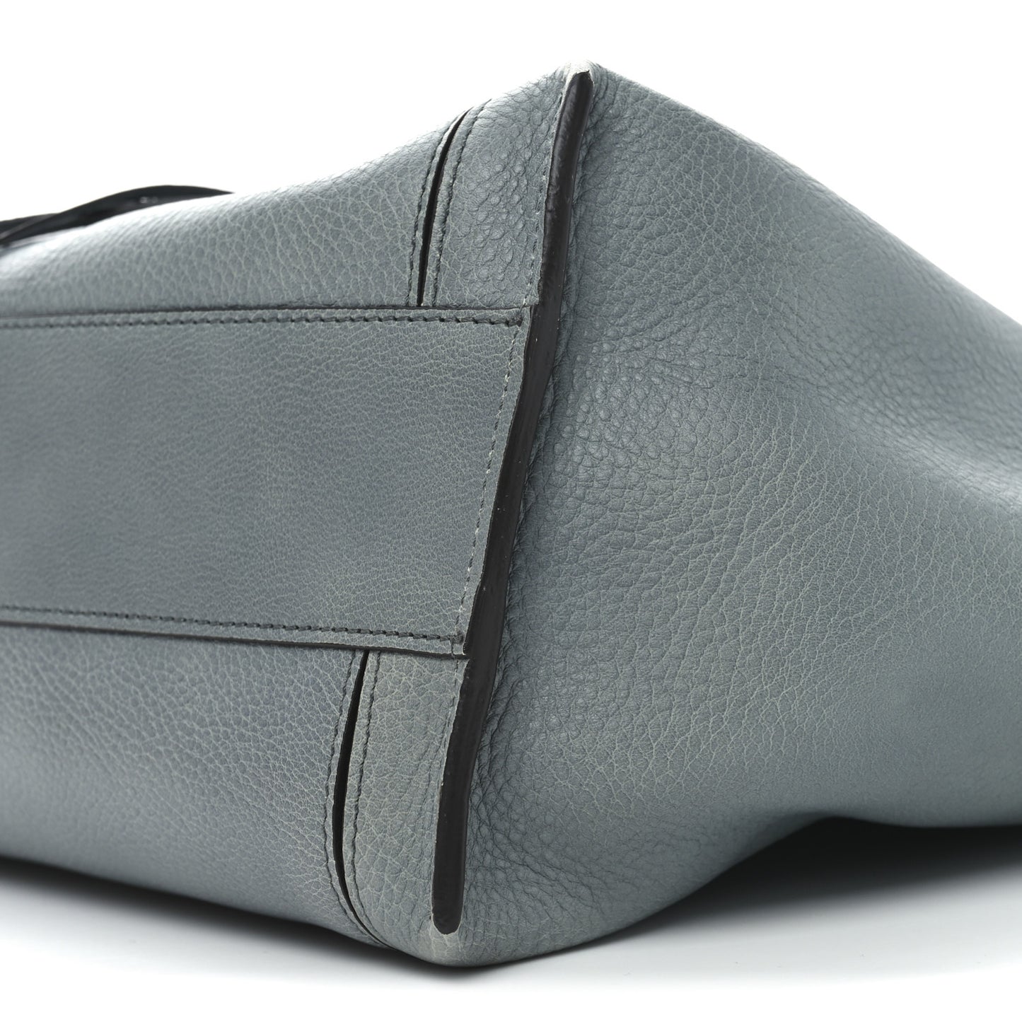 Smooth Calfskin Medium Milo Shopping Tote Cloudy Blue