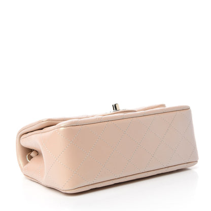 Chanel Iridescent Calfskin Quilted Mini Rectangular Flap Beige 4 of 11