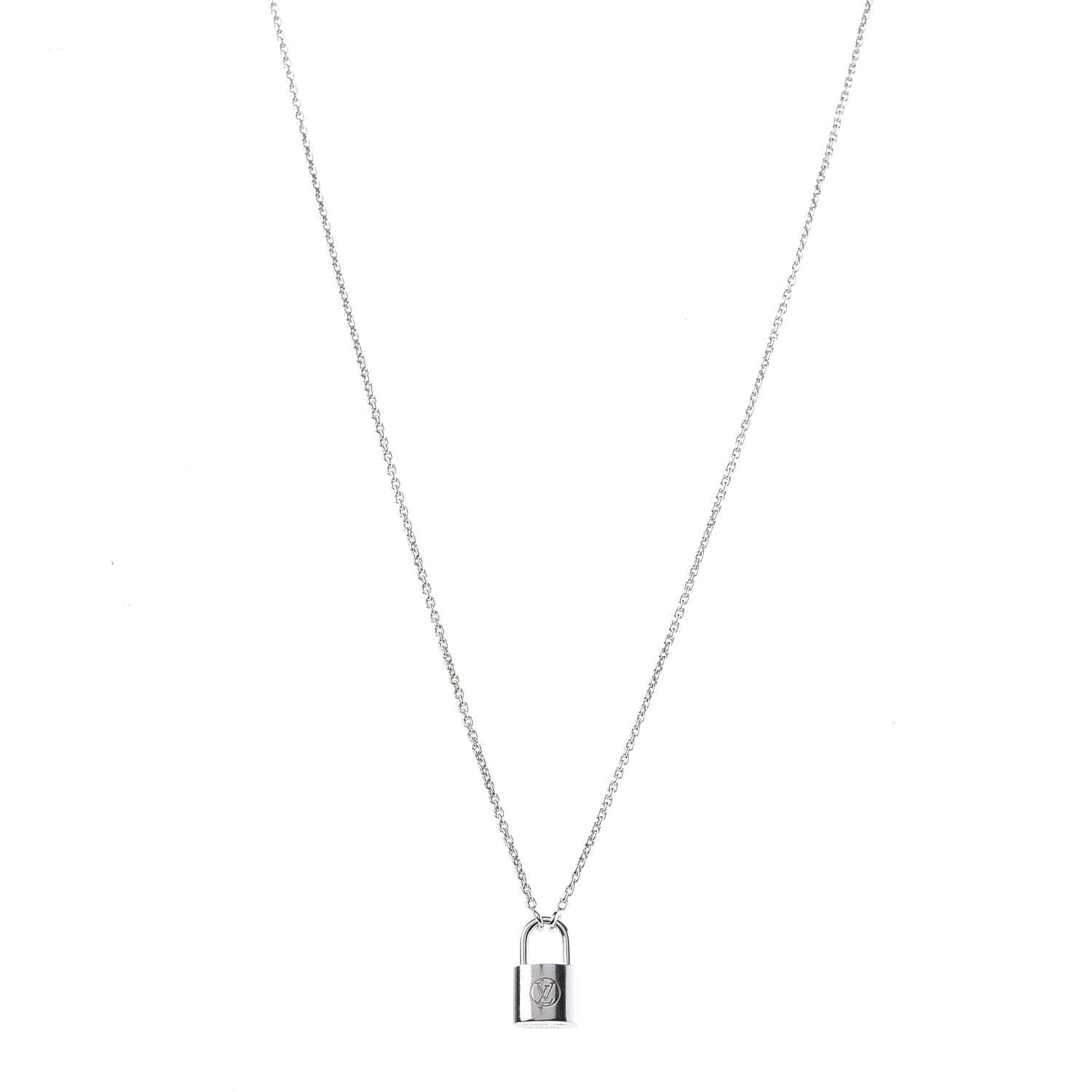 Louis Vuitton Sterling Silver Lockit Necklace 1 of 6