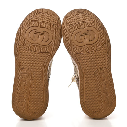 Gucci Calfskin GG Monogram Womens Platform 55mm Sneakers 39.5 Hezelnut Beige Ebony Mystic White 5 of 9