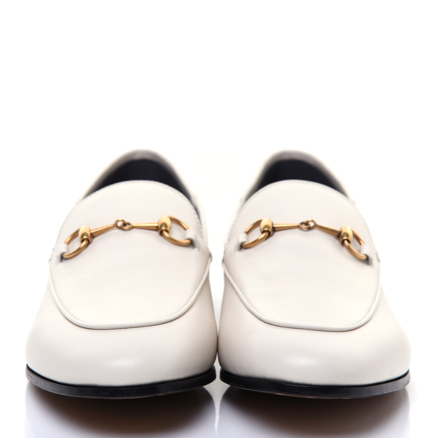 Gucci Lambskin Womens Brixton Horsebit Loafers 41 Mystic White 2 of 9