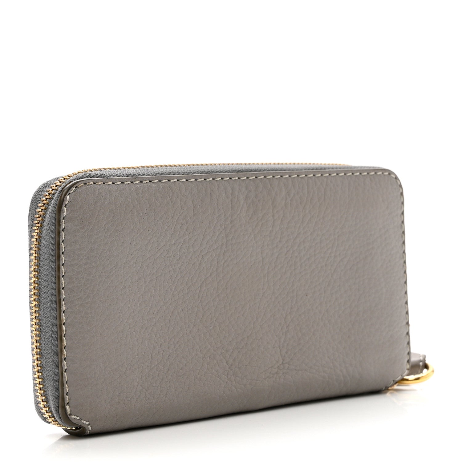 Chloe Calfskin Marcie Long Zip Around Wallet Cashmere Grey 2 of 9