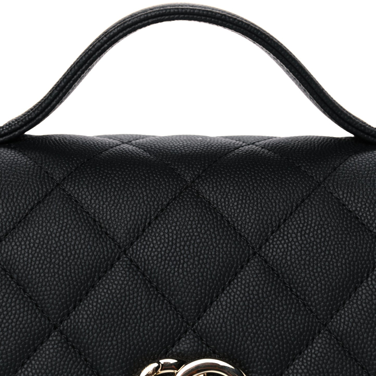 Caviar Quilted Small Business Affinity Flap Black