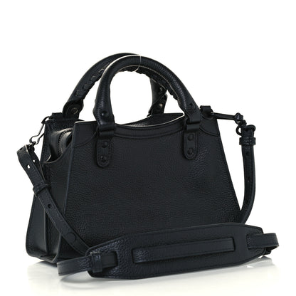 Balenciaga Grained Calfskin Neo Classic Black Hardware Mini City Black 2 of 10
