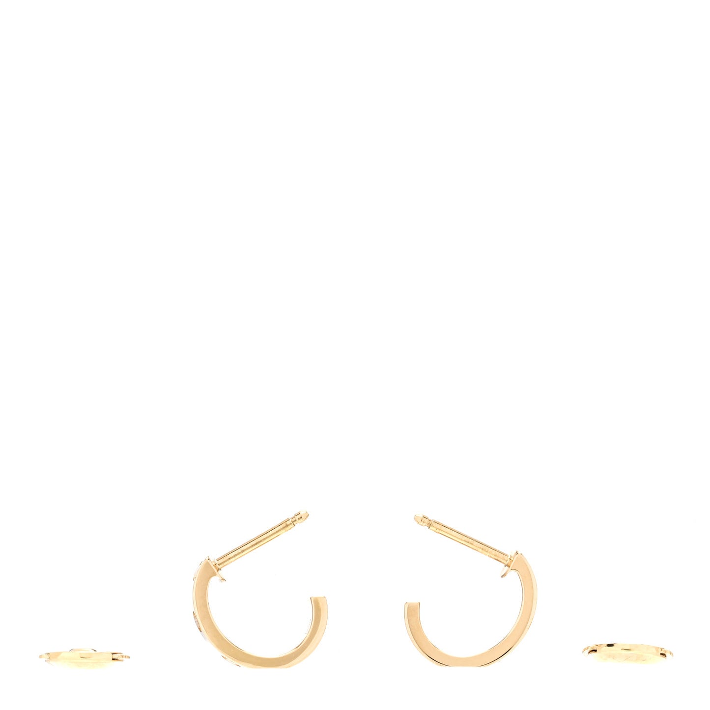 18K Yellow Gold Small LOVE Hoop Earrings