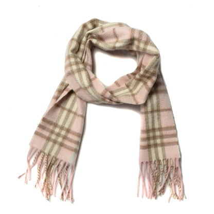 Burberry Cashmere Nova Check Scarf Pink 1 of 4