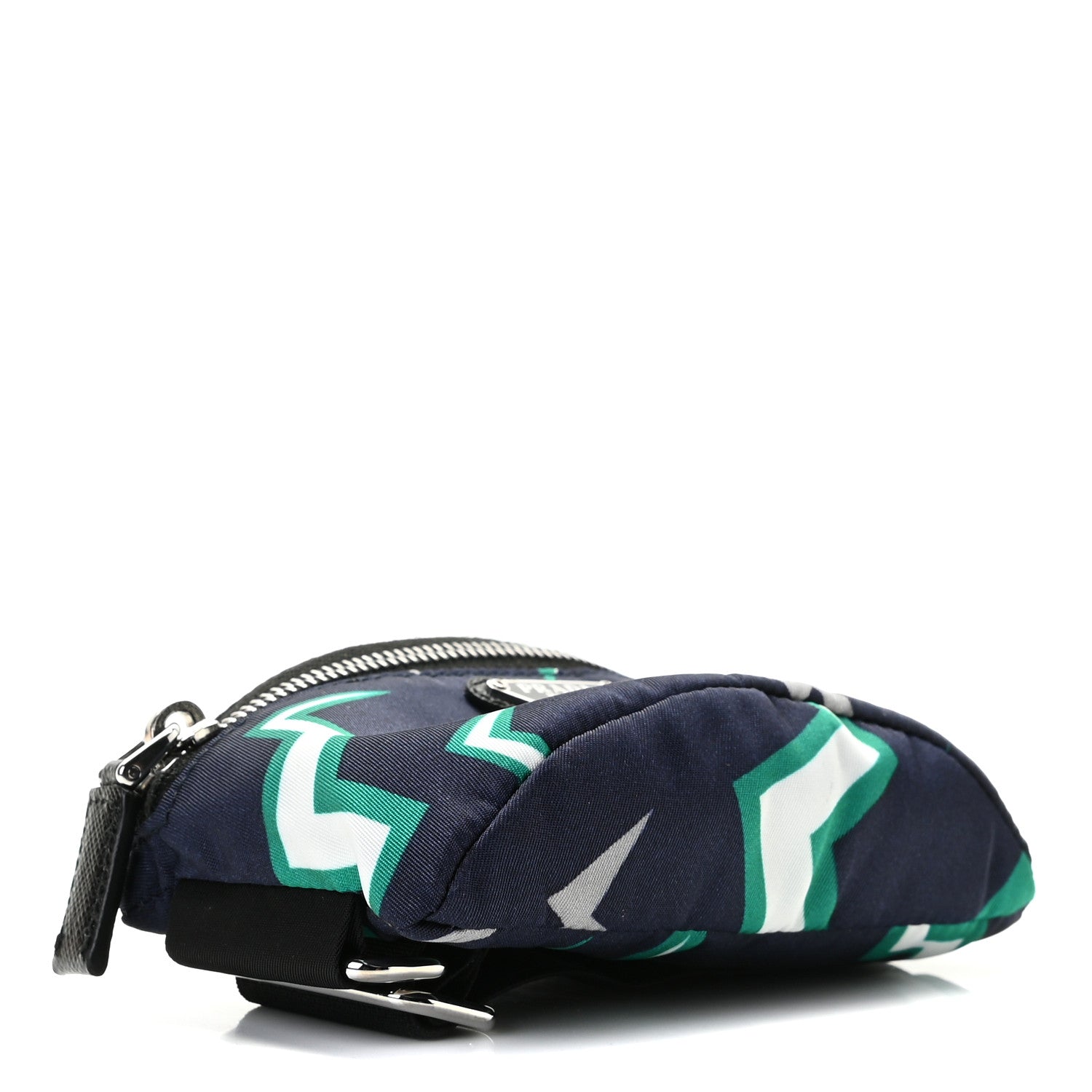 Prada X UNIVERSAL STUDIOS Tessuto Nylon Thunder Frankenstein Print Mini Arm Bag Blu Smeraldo 4 of 8
