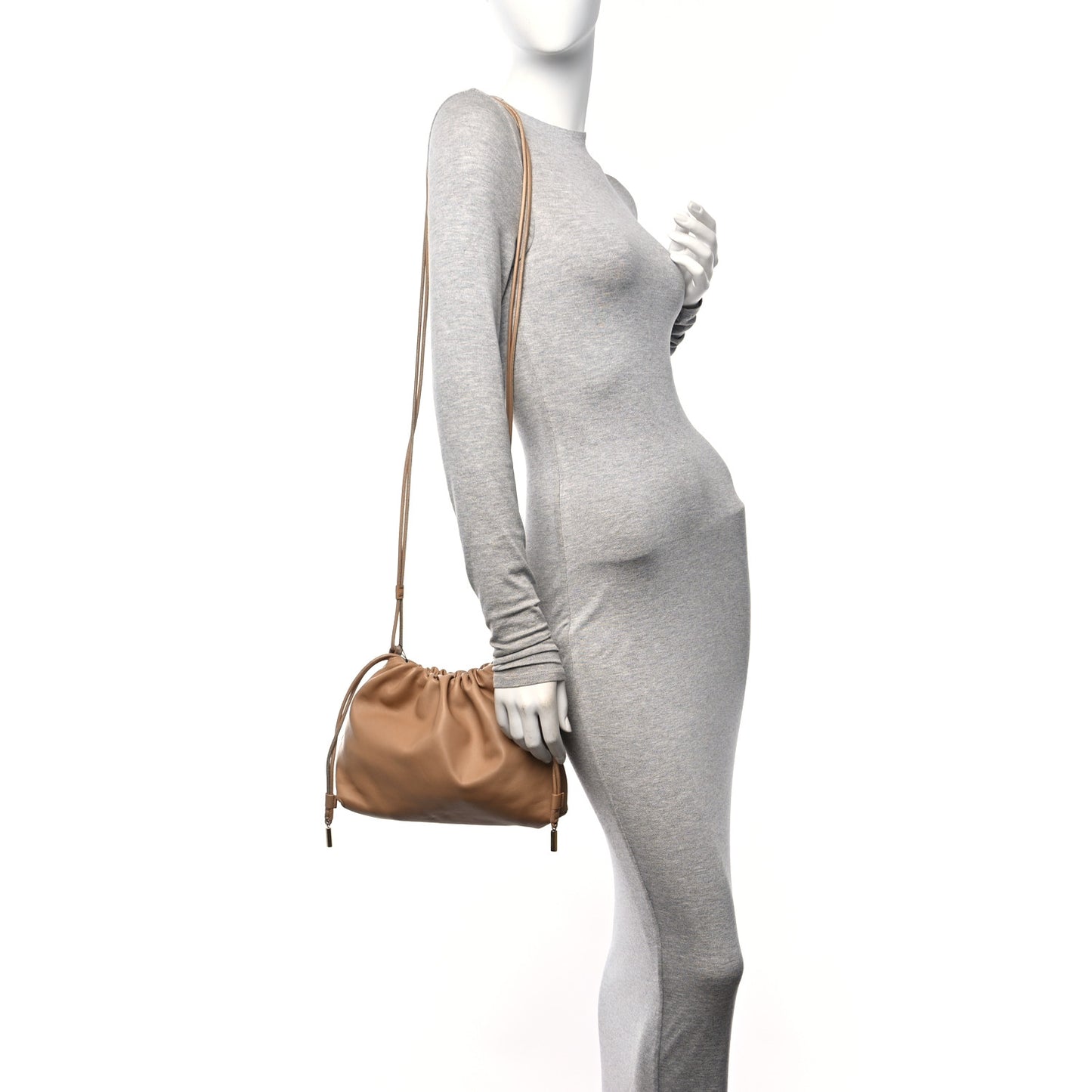 Nappa Small Angy Hobo Bag Cream