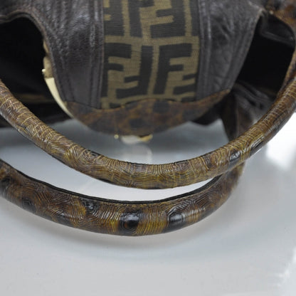 Fendi Zucca Nappa Nuvolata Vitello Tortuga Spy Tobacco Moro 6 of 10