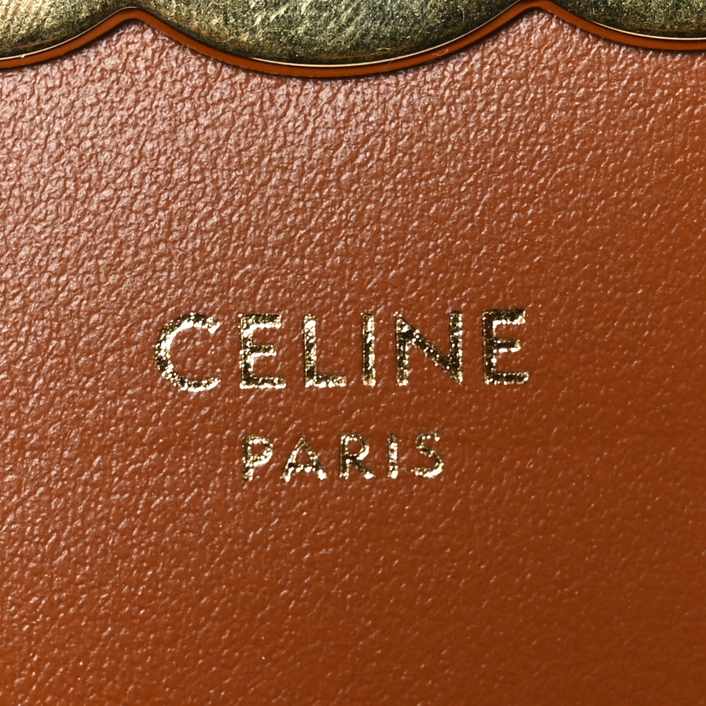 Triomphe Canvas Calfskin Flap Card Holder Tan