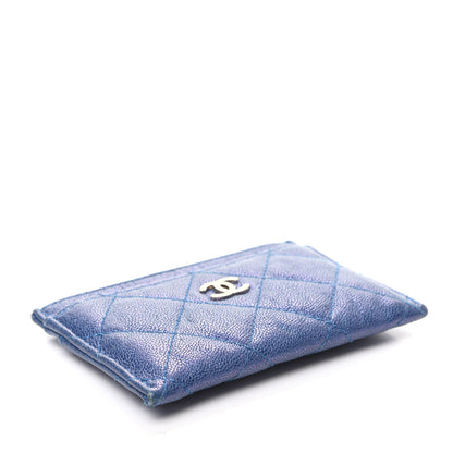 Chanel Iridescent Caviar Quilted Card Holder Dark Blue 4 of 8