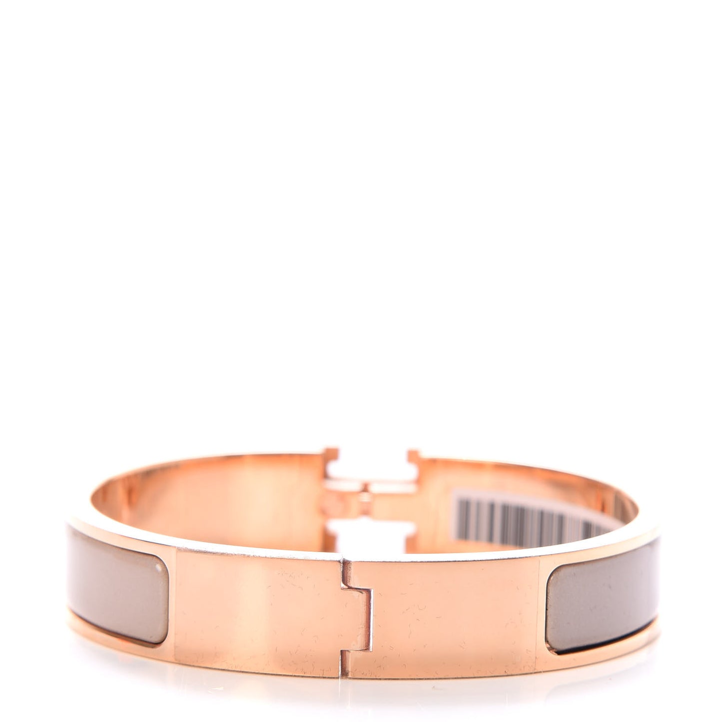 Enamel Clic Clac H Narrow Bracelet PM Marron Glace